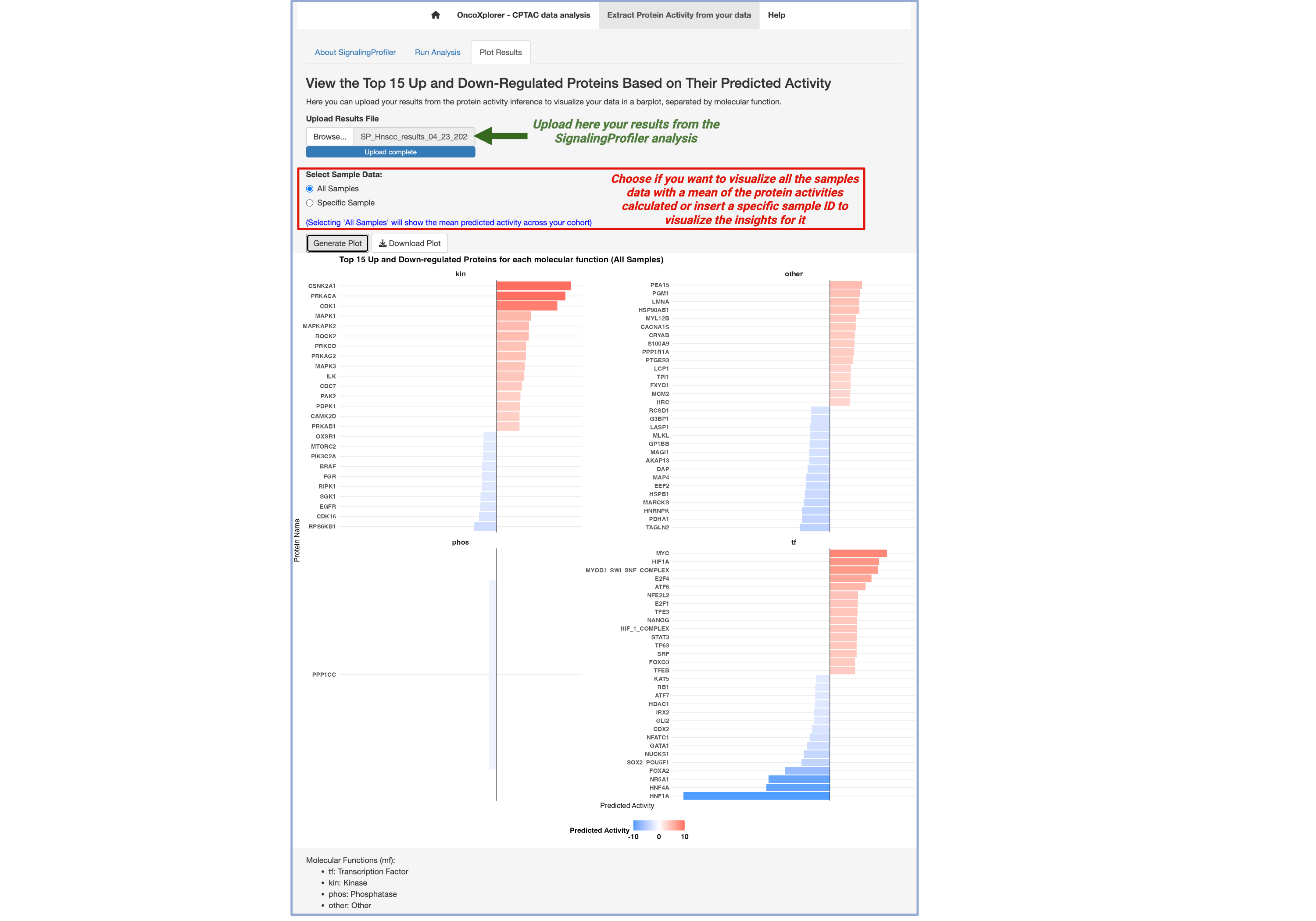 SignalingProfiler Results